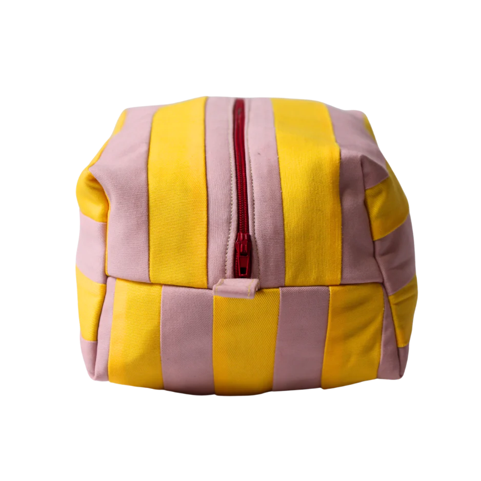 Yellow and Rose Pink Patchwork Bag and Pochette Set - Image 3